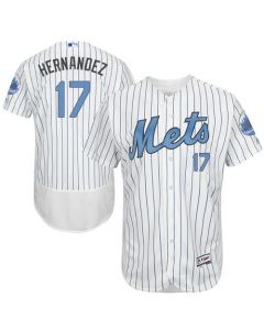 Mets #17 Keith Hernandez White(Blue Strip) Flexbase Authentic Collection 2016 Father's Day Stitched MLB Jersey
