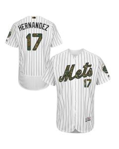 Mets #17 Keith Hernandez White(Blue Strip) Flexbase Authentic Collection 2016 Memorial Day Stitched MLB Jersey