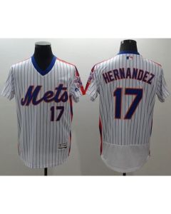 Mets #17 Keith Hernandez White(Blue Strip) Flexbase Authentic Collection Alternate Stitched MLB Jersey