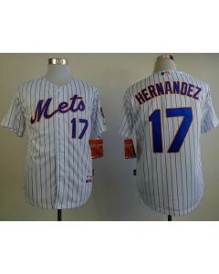 Mets #17 Keith Hernandez White(Blue Strip) Home Cool Base Stitched MLB Jersey