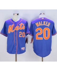 Mets #20 Neil Walker Blue Alternate Home Cool Base Stitched MLB Jersey