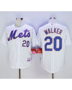 Mets #20 Neil Walker White(Blue Strip) Home Cool Base Stitched MLB Jersey