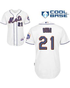 Mets #21 Lucas Duda White Cool Base Stitched MLB Jersey