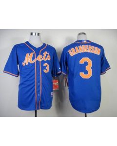Mets #3 Curtis Granderson Blue Alternate Home Cool Base Stitched MLB Jersey
