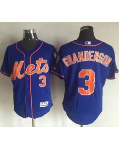 Mets #3 Curtis Granderson Blue Flexbase Authentic Collection Stitched MLB Jersey