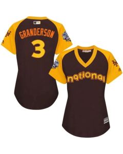 Mets #3 Curtis Granderson Brown 2016 All-Star National League Women's Stitched MLB Jersey
