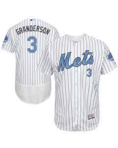 Mets #3 Curtis Granderson White(Blue Strip) Flexbase Authentic Collection 2016 Father's Day Stitched MLB Jersey