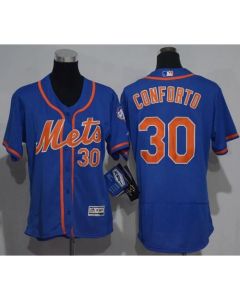 Mets #30 Michael Conforto Blue Flexbase Authentic Women's Stitched MLB Jersey