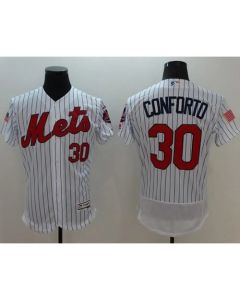 Mets #30 Michael Conforto White(Blue Strip) Fashion Stars & Stripes Flexbase Authentic Stitched MLB Jersey