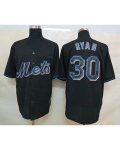 Mets #30 Nolan Ryan Black Fashion Stitched MLB Jersey
