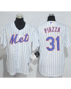 Mets #31 Mike Piazza White(Blue Strip) Home Cool Base Stitched Youth MLB Jersey