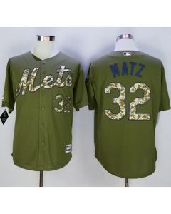 Mets #32 Steven Matz Green Camo New Cool Base Stitched MLB Jersey