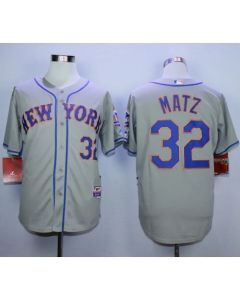 Mets #32 Steven Matz Grey Road Cool Base Stitched MLB Jersey