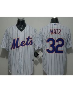 Mets #32 Steven Matz White(Blue Strip) New Cool Base Stitched MLB Jersey