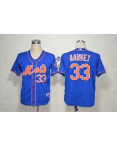 Mets #33 Matt Harvey Blue Alternate Home Cool Base Stitched MLB Jersey