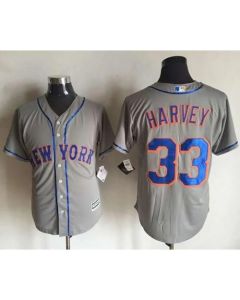 Mets #33 Matt Harvey New Grey Cool Base Stitched MLB Jersey