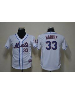 Mets #33 Matt Harvey White Cool Base Stitched Youth MLB Jersey