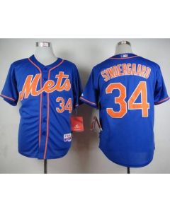 Mets #34 Noah Syndergaard Blue Alternate Home Cool Base Stitched MLB Jersey