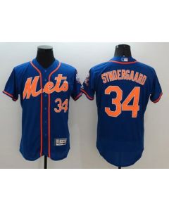 Mets #34 Noah Syndergaard Blue Flexbase Authentic Collection Stitched MLB Jersey