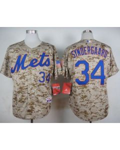 Mets #34 Noah Syndergaard Camo Alternate Cool Base Stitched MLB Jersey