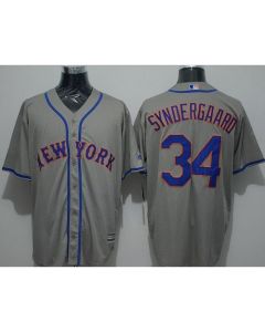 Mets #34 Noah Syndergaard Grey New Cool Base Stitched MLB Jersey
