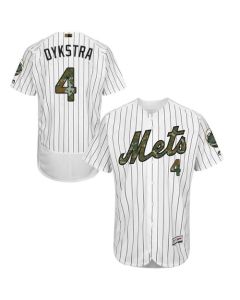 Mets #4 Lenny Dykstra White(Blue Strip) Flexbase Authentic Collection 2016 Memorial Day Stitched MLB Jersey