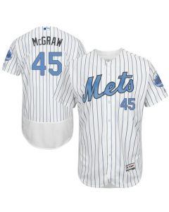 Mets #45 Tug McGraw White(Blue Strip) Flexbase Authentic Collection 2016 Father's Day Stitched MLB Jersey