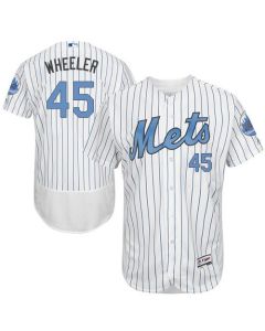 Mets #45 Zack Wheeler White(Blue Strip) Flexbase Authentic Collection 2016 Father's Day Stitched MLB Jersey