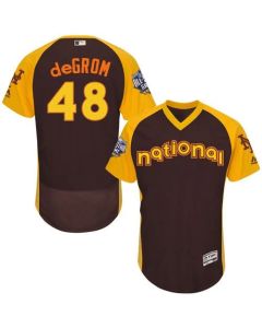 Mets #48 Jacob DeGrom Brown Flexbase Authentic Collection 2016 All-Star National League Stitched MLB Jersey