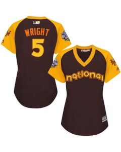 Mets #5 David Wright Brown 2016 All-Star National League Women's Stitched MLB Jersey