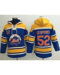 Mets #52 Yoenis Cespedes Blue Sawyer Hooded Sweatshirt MLB Hoodie