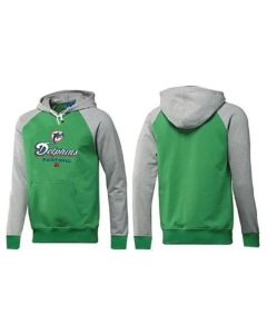 Miami Dolphins Critical Victory Pullover Hoodie Green & Grey