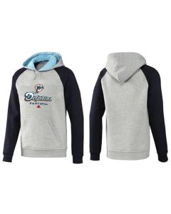 Miami Dolphins Critical Victory Pullover Hoodie Grey & Dark Blue