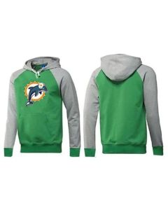Miami Dolphins Logo Pullover Hoodie Green & Grey