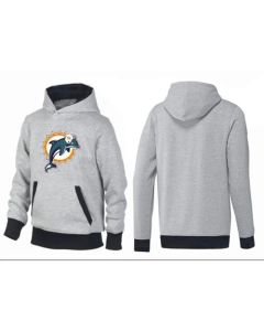 Miami Dolphins Logo Pullover Hoodie Grey & Black