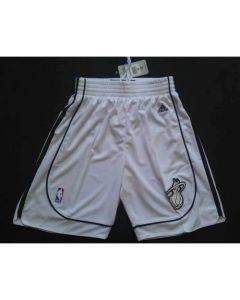 Miami Heat White On White NBA Shorts