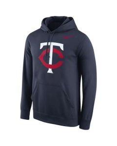 Minnesota Twins Logo Performance Pullover Navy MLB Hoodie