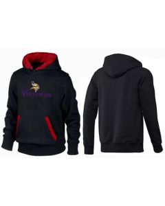 Minnesota Vikings Authentic Logo Pullover Hoodie Black & Red