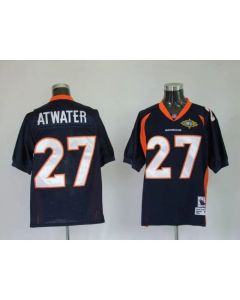 Mitchel & Ness Broncos #27 Steve Atwater Blue With 2010 Super Bowl Patch Stitched Throwback NFL Jersey