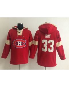 Montreal Canadiens #33 Patrick Roy Red Pullover NHL Hoodie