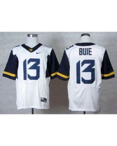 Mountaineers #13 Andrew Buie White Stitched NCAA Jersey