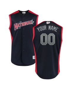 National League Navy 2019 MLB All-Star Game Workout Custom Jersey