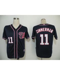 Nationals #11 Ryan Zimmerman Navy Blue Cool Base Stitched MLB Jersey