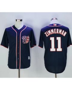 Nationals #11 Ryan Zimmerman Navy Blue New Cool Base Stitched MLB Jersey