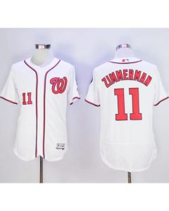 Nationals #11 Ryan Zimmerman White Flexbase Authentic Collection Stitched MLB Jersey