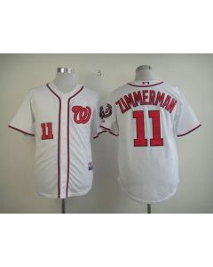 Nationals #11 Zimmerman Ryan White Stitched MLB Jersey