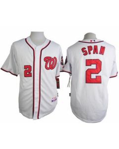 Nationals #2 Denard Span White Cool Base Stitched MLB Jersey