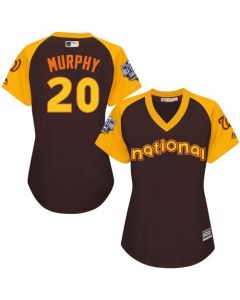 Nationals #20 Daniel Murphy Brown 2016 All-Star National League Women's Stitched MLB Jersey