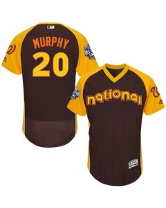 Nationals #20 Daniel Murphy Brown Flexbase Authentic Collection 2016 All-Star National League Stitched MLB Jersey