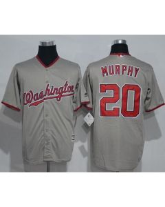 Nationals #20 Daniel Murphy Grey New Cool Base Stitched MLB Jersey